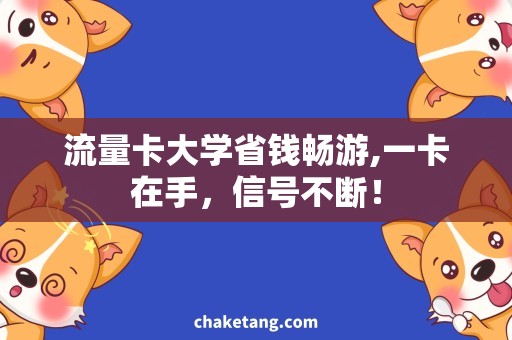 流量卡大学省钱畅游,一卡在手，信号不断！