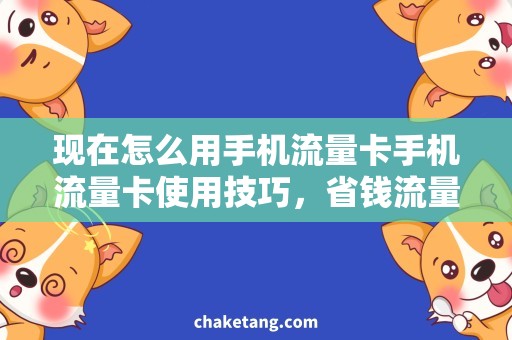 现在怎么用手机流量卡手机流量卡使用技巧，省钱流量必备！