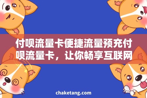 付呗流量卡便捷流量预充付呗流量卡，让你畅享互联网！