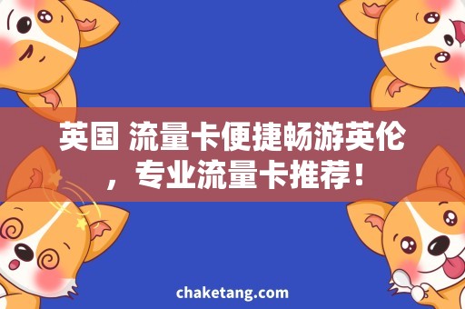 英国 流量卡便捷畅游英伦，专业流量卡推荐！