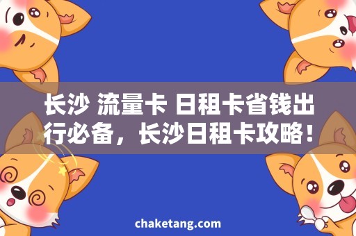 长沙 流量卡 日租卡省钱出行必备，长沙日租卡攻略！