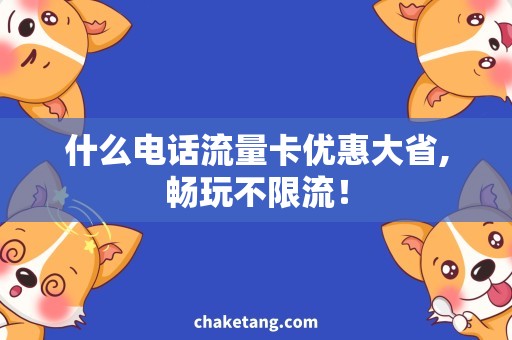 什么电话流量卡优惠大省,畅玩不限流！