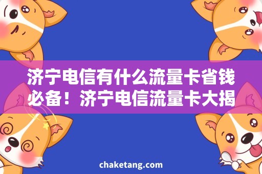 济宁电信有什么流量卡省钱必备！济宁电信流量卡大揭秘，这些操作不得不知！
