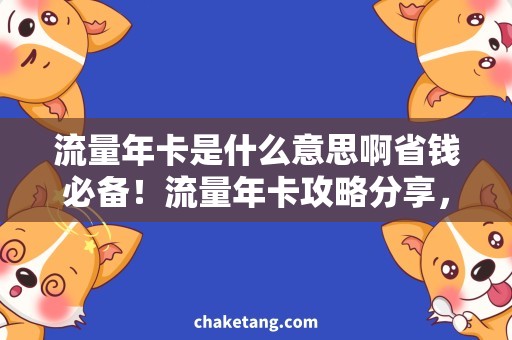 流量年卡是什么意思啊省钱必备！流量年卡攻略分享，让你省心更省钱
