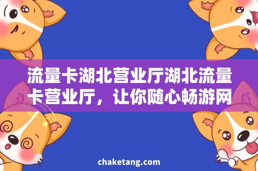 流量卡湖北营业厅湖北流量卡营业厅，让你随心畅游网络世界！