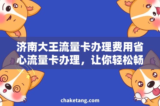 济南大王流量卡办理费用省心流量卡办理，让你轻松畅享网络