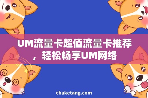 UM流量卡超值流量卡推荐，轻松畅享UM网络