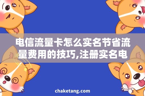 电信流量卡怎么实名节省流量费用的技巧,注册实名电信流量卡全方位解析