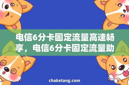 电信6分卡固定流量高速畅享，电信6分卡固定流量助力网虫畅游