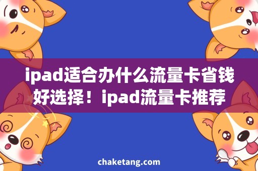 ipad适合办什么流量卡省钱好选择！ipad流量卡推荐，快速解决上网问题