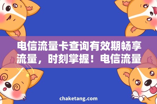电信流量卡查询有效期畅享流量，时刻掌握！电信流量卡查询有效期指南
