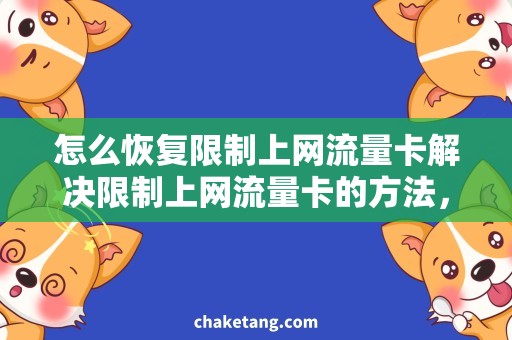 怎么恢复限制上网流量卡解决限制上网流量卡的方法，让你畅享无限网络！