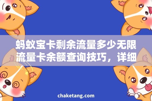 蚂蚁宝卡剩余流量多少无限流量卡余额查询技巧，详细解读如何快速查询蚂蚁宝卡剩余流量