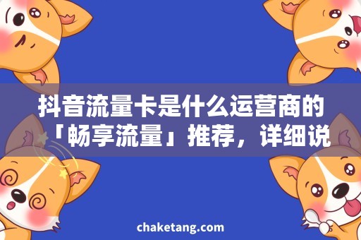抖音流量卡是什么运营商的「畅享流量」推荐，详细说明抖音流量卡的优势体验