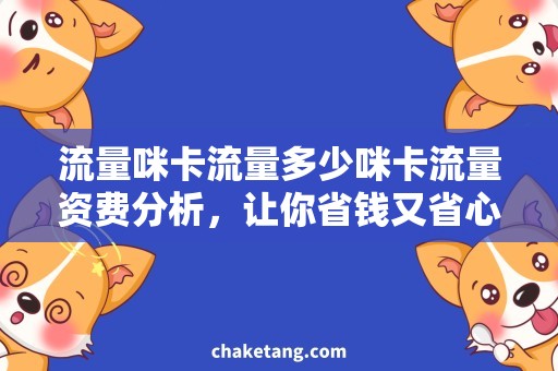 流量咪卡流量多少咪卡流量资费分析，让你省钱又省心