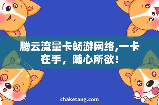 腾云流量卡畅游网络,一卡在手，随心所欲！