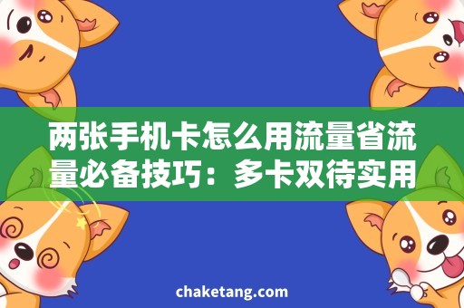 两张手机卡怎么用流量省流量必备技巧：多卡双待实用指南