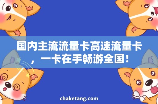 国内主流流量卡高速流量卡，一卡在手畅游全国！