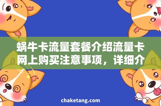 蜗牛卡流量套餐介绍流量卡网上购买注意事项，详细介绍蜗牛卡流量套餐