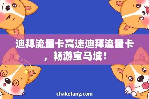 迪拜流量卡高速迪拜流量卡，畅游宝马城！