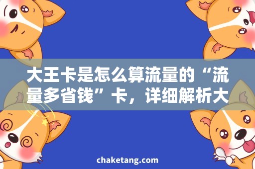 大王卡是怎么算流量的“流量多省钱”卡，详细解析大王卡如何计算流量
