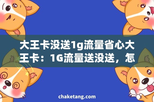 大王卡没送1g流量省心大王卡：1G流量送没送，怎么查询流量？