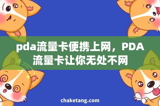 pda流量卡便携上网，PDA流量卡让你无处不网