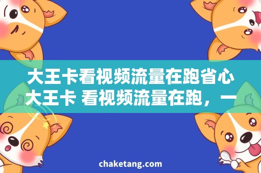大王卡看视频流量在跑省心大王卡 看视频流量在跑，一举两得！