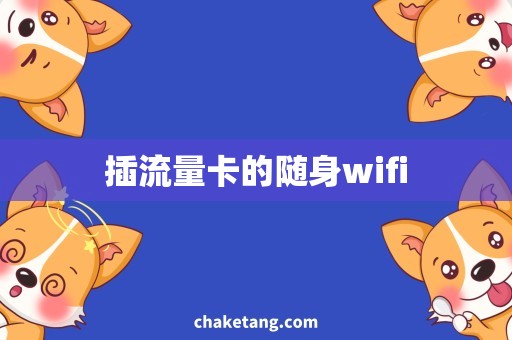 插流量卡的随身wifi