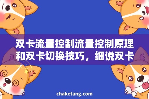 双卡流量控制流量控制原理和双卡切换技巧，细说双卡流量控制