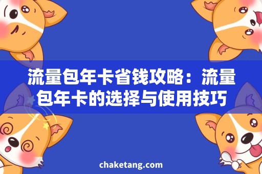 流量包年卡省钱攻略：流量包年卡的选择与使用技巧