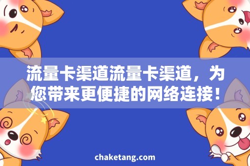 流量卡渠道流量卡渠道，为您带来更便捷的网络连接！