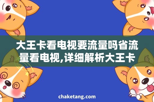大王卡看电视要流量吗省流量看电视,详细解析大王卡是否需要流量