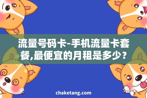 流量号码卡-手机流量卡套餐,最便宜的月租是多少？