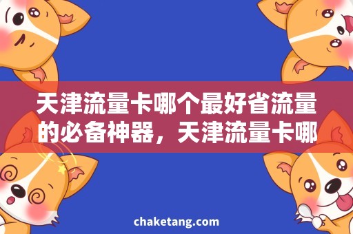 天津流量卡哪个最好省流量的必备神器，天津流量卡哪个最好？