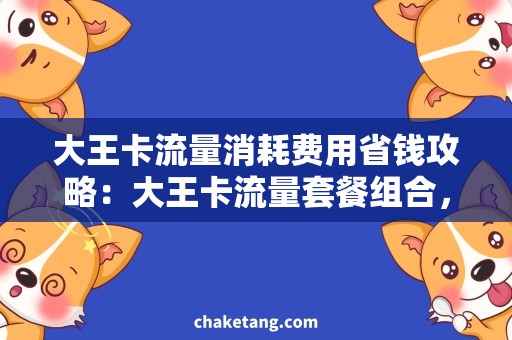 大王卡流量消耗费用省钱攻略：大王卡流量套餐组合，轻松减少消耗费用