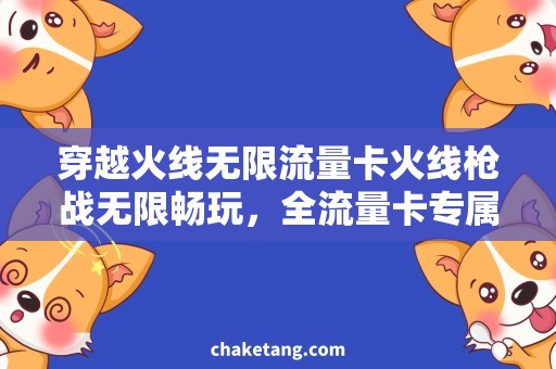 穿越火线无限流量卡火线枪战无限畅玩，全流量卡专属福利！