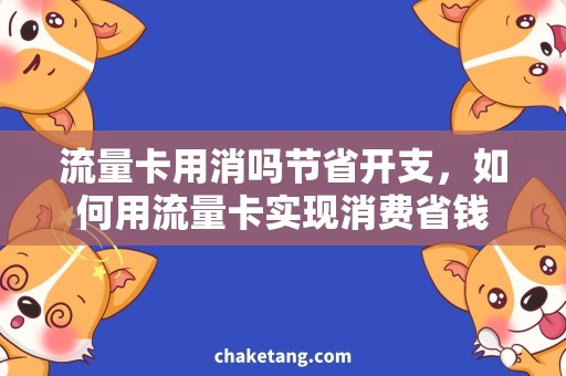 流量卡用消吗节省开支，如何用流量卡实现消费省钱