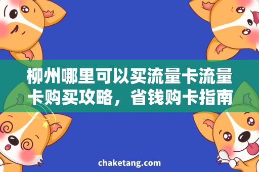 柳州哪里可以买流量卡流量卡购买攻略，省钱购卡指南