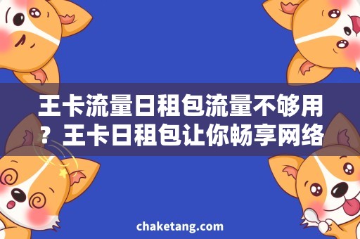 王卡流量日租包流量不够用？王卡日租包让你畅享网络世界！