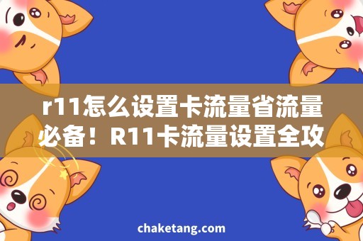 r11怎么设置卡流量省流量必备！R11卡流量设置全攻略，轻松掌握！