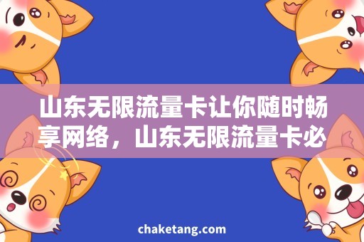 山东无限流量卡让你随时畅享网络，山东无限流量卡必备！