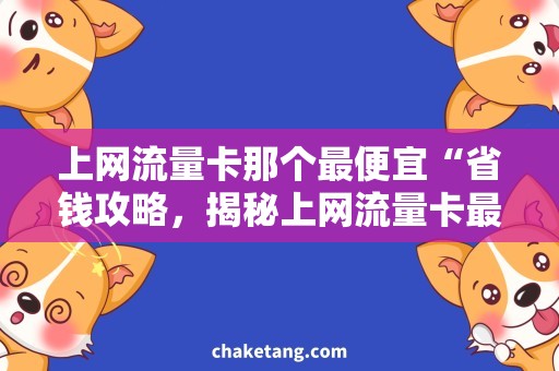 上网流量卡那个最便宜“省钱攻略，揭秘上网流量卡最划算的选购方式！”