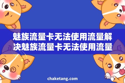 魅族流量卡无法使用流量解决魅族流量卡无法使用流量问题，教你如何自助处理