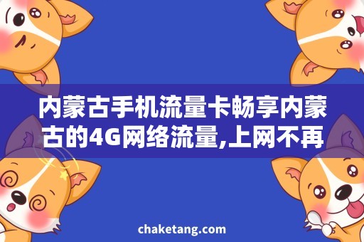 内蒙古手机流量卡畅享内蒙古的4G网络流量,上网不再贵！