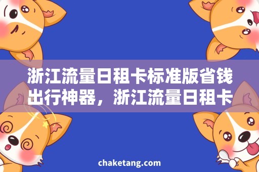 浙江流量日租卡标准版省钱出行神器，浙江流量日租卡标准版详解