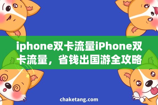 iphone双卡流量iPhone双卡流量，省钱出国游全攻略