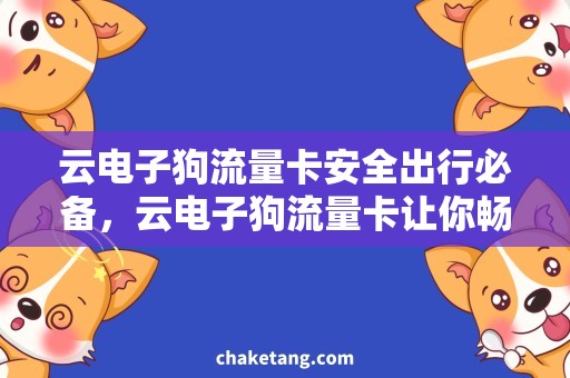 云电子狗流量卡安全出行必备，云电子狗流量卡让你畅游高速