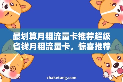 最划算月租流量卡推荐超级省钱月租流量卡，惊喜推荐！