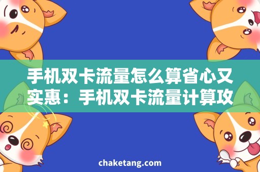手机双卡流量怎么算省心又实惠：手机双卡流量计算攻略